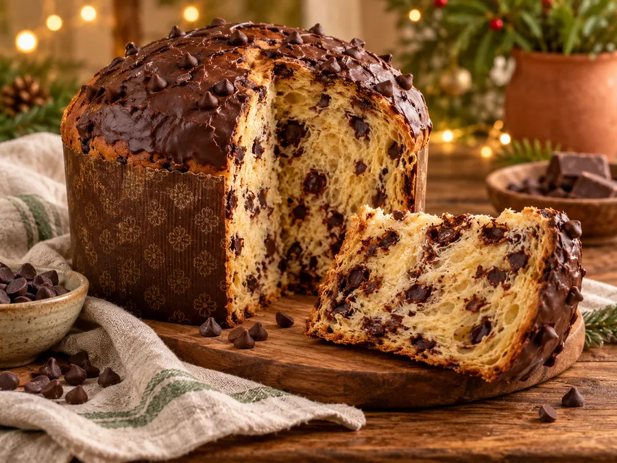 Panetone de chocolate intenso