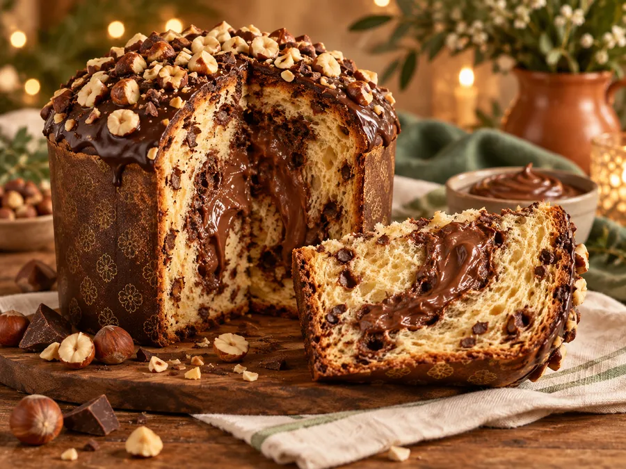 Panetone de avelã cremosa